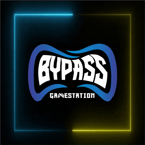 a logo for bypass gamestation is displayed on a dark background