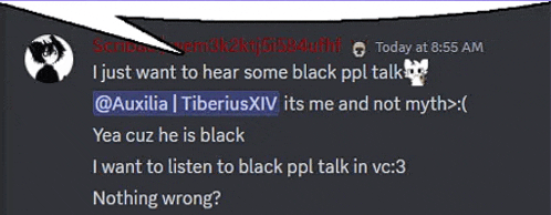 a screenshot of a conversation between auxilia and tiberius xiv