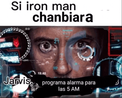 a picture of a man 's face with the caption si iron man chanbiara