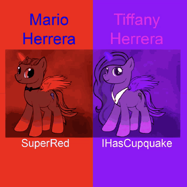 mario herrera and tiffany herrera are the names of the two ponies