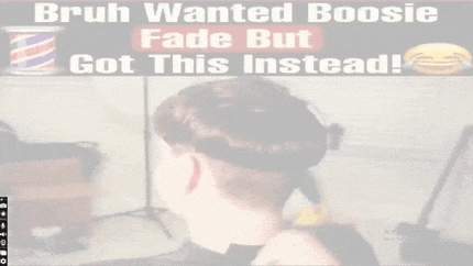 a blurry picture of a person with the words bruh wanted boosie fade but got this instead