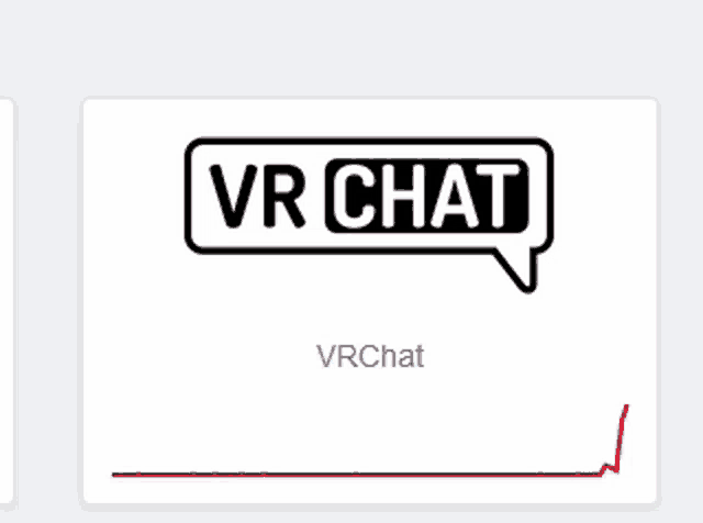 a speech bubble with the words vr chat on it