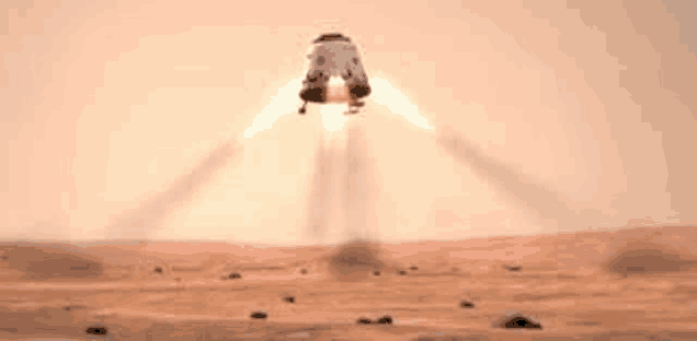 an artist 's impression of a rocket taking off from mars .