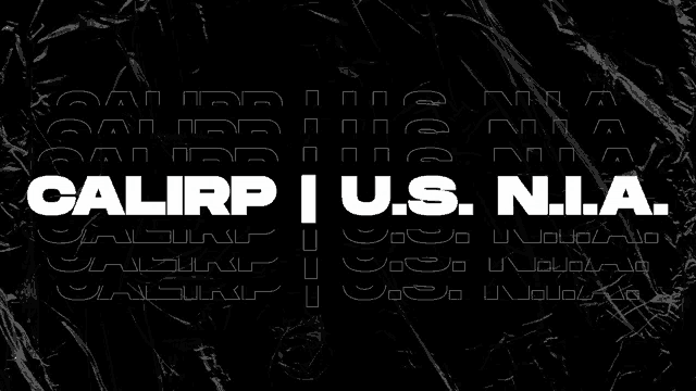 a black background with the words calirp i u.s. n.i.a