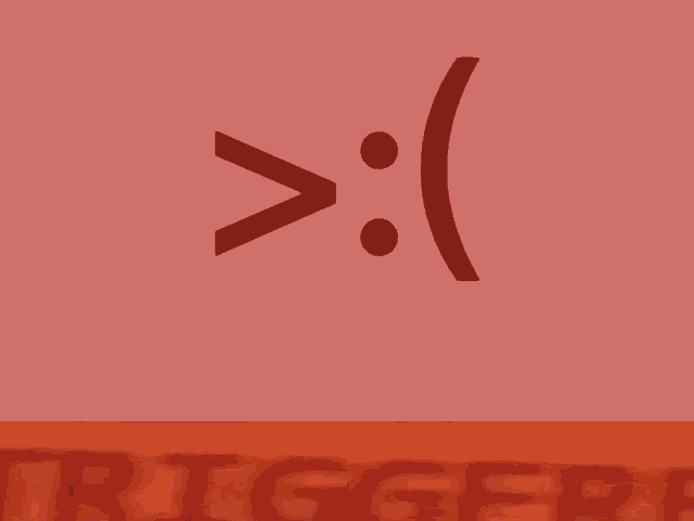 a red background with a smiley face on it