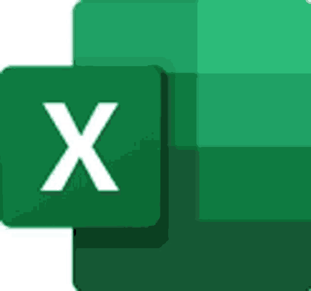 a green square with a white letter x on it