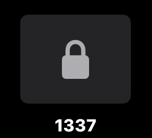 a padlock icon with the number 1337 underneath it