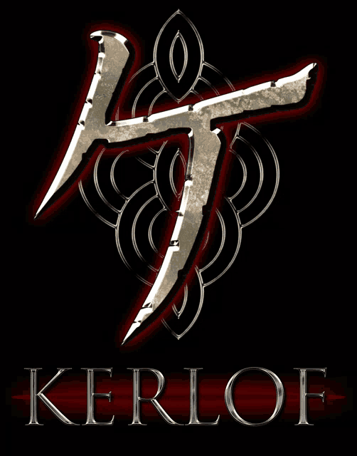 a logo for kerlof shows a cross and the word kerlof on a black background