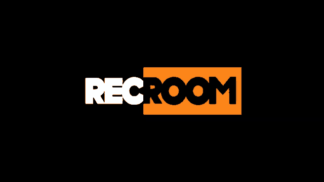 a black background with a yellow rectangular box that says recroom