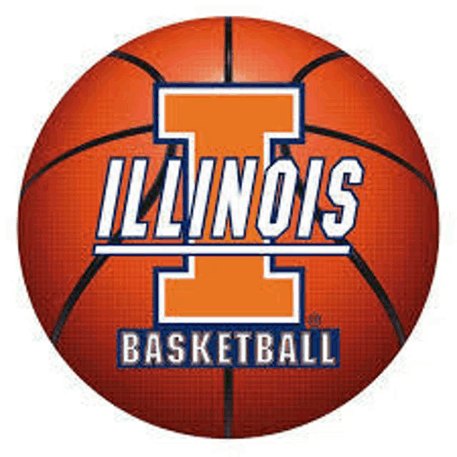 an illinois basketball is shown on a white background .