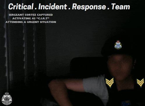 a poster for the critical incident response team shows a man in uniform