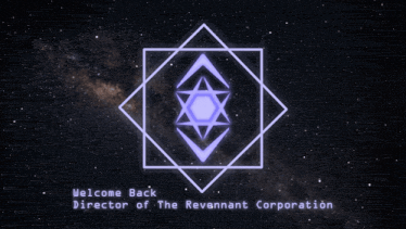 welcome back director of the revenant corporation is written on a dark background
