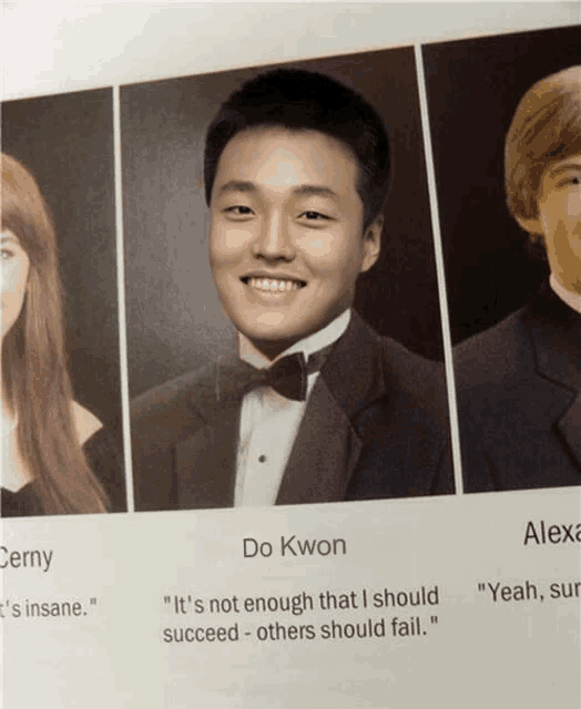 a picture of a man in a tuxedo with the name do kwon