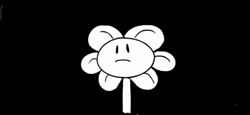 a black and white drawing of a cartoon character with a flower on its head giving a peace sign .