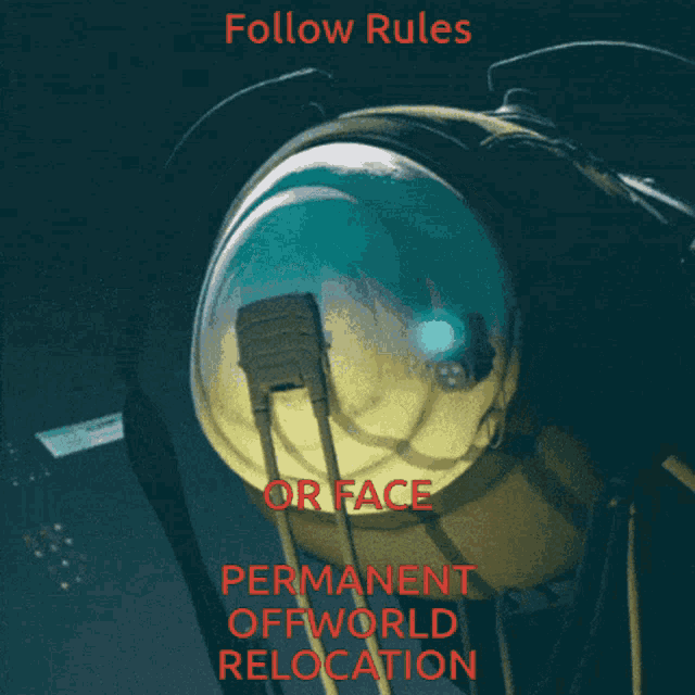 a poster that says follow rules on it