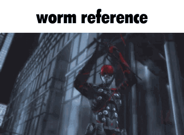 a picture of a superhero with the words worm reference