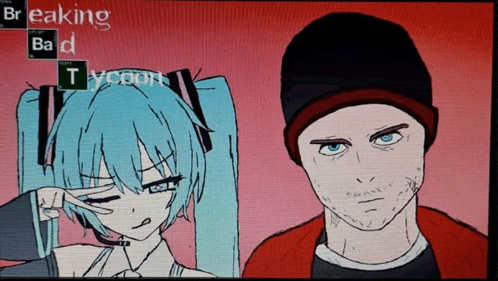 breaking bad shows a man and a girl on a screen