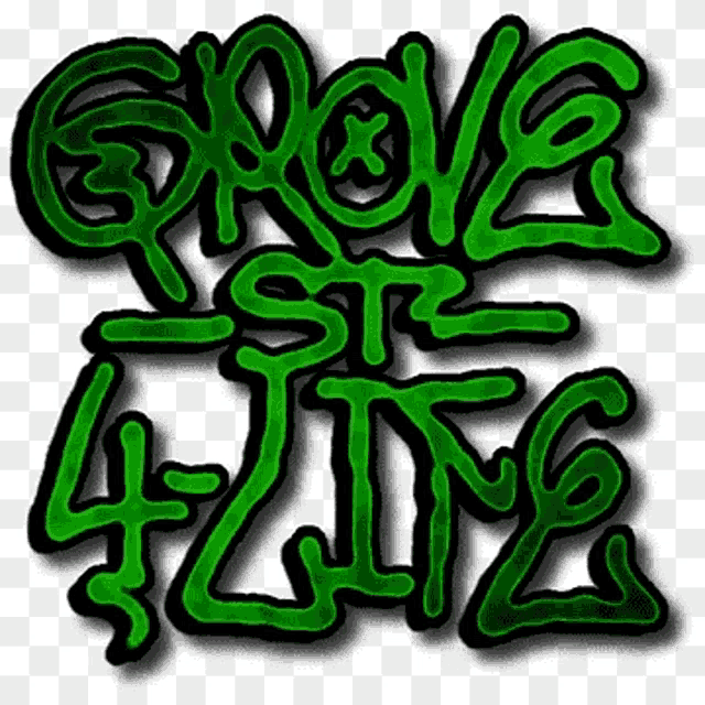 a green and black logo for groove 4 life