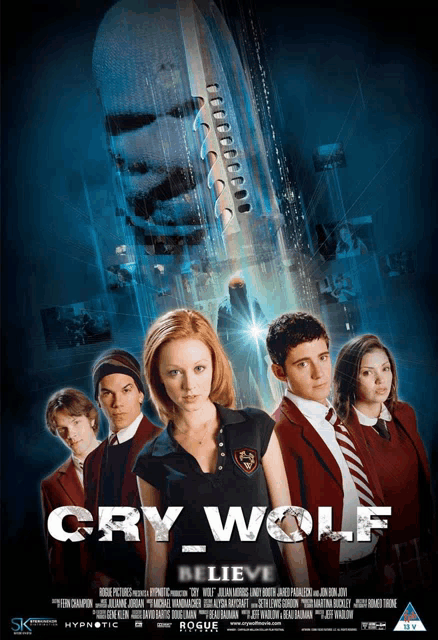 a poster for a movie called cry wolf