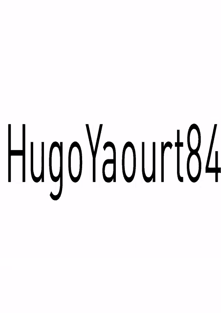 a black and white logo for hugo yaourt84 on a white background