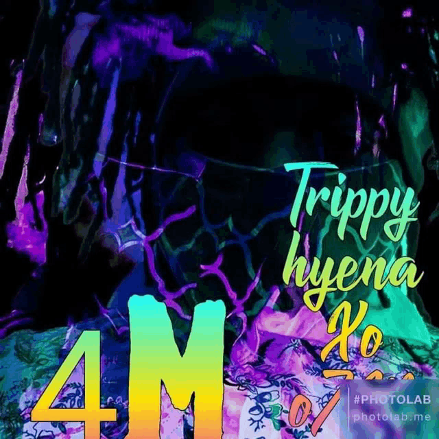 a poster that says trippy hyena % 0