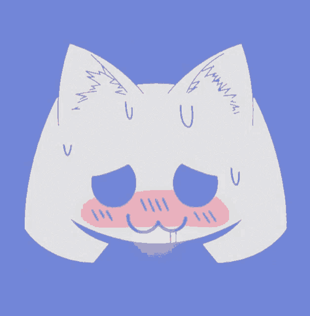 a drawing of a cat with a surprised look on his face