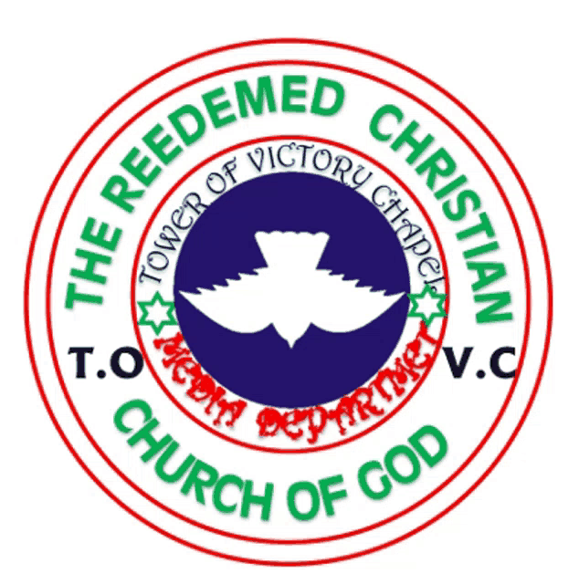 a logo for the redeemed christian church of god with a dove