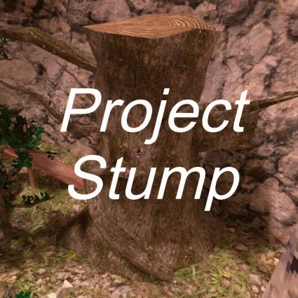 a picture of a tree stump with the words project stump above it