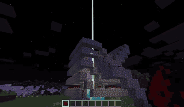 a screenshot of a minecraft game shows a piston move