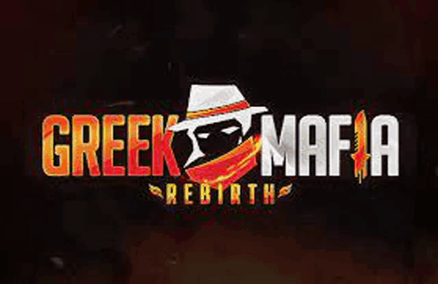 a logo for a video game called greek mafia rebirth