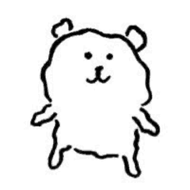 a black and white drawing of a hamster standing on its hind legs .