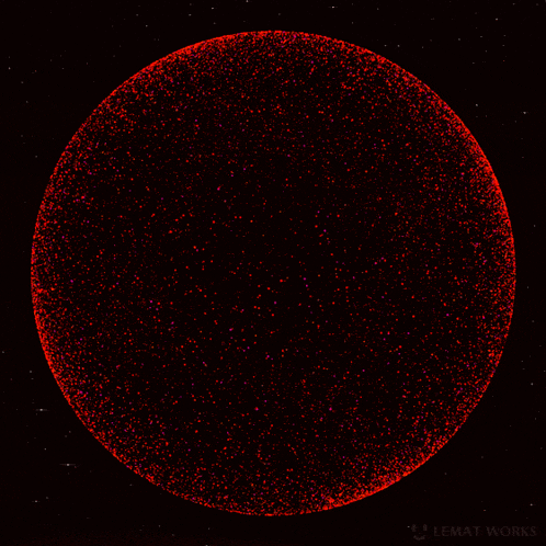 a red sphere with the word lemat works on the bottom right