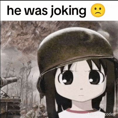 a picture of a girl wearing a helmet with the words he was joking