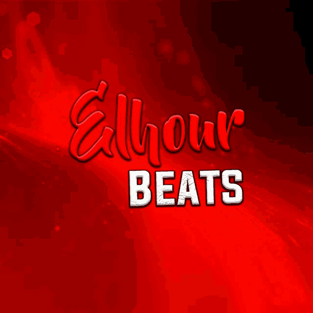 a red background with elhour beats written in white letters