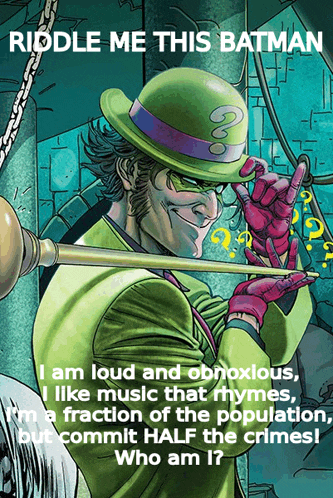 a poster of the riddler from the batman series