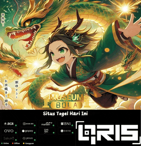 an advertisement for situs togel hari ini shows a girl with a dragon