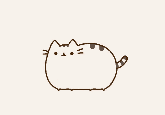 a drawing of a cat with two lines on it