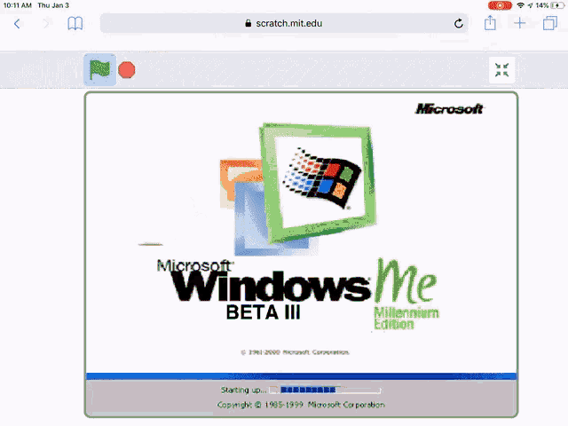 a screenshot of a computer screen with scratch.mit.edu at the top of the screen