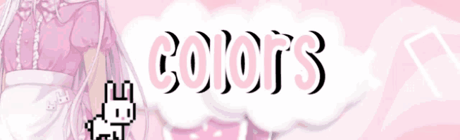 a girl in a pink dress stands in front of the words colors