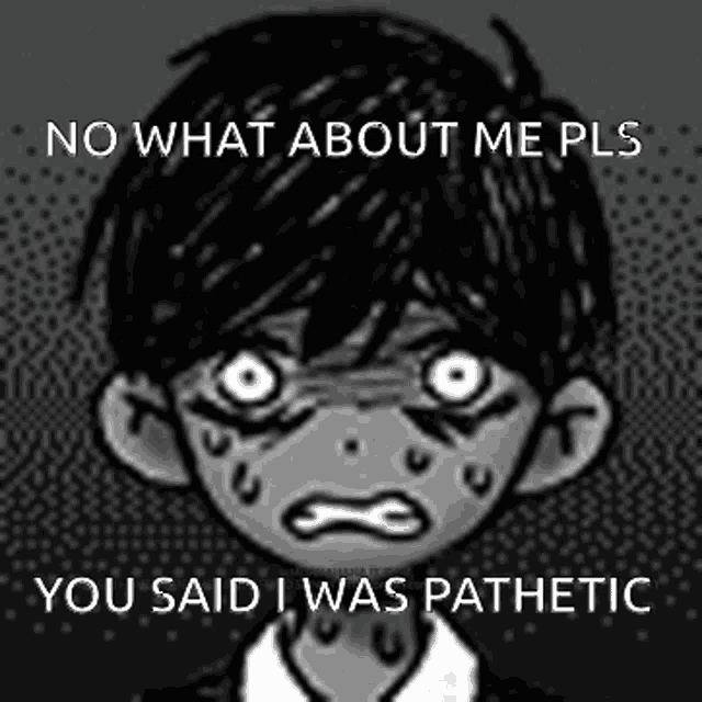 a black and white drawing of a boy with a sad look on his face .