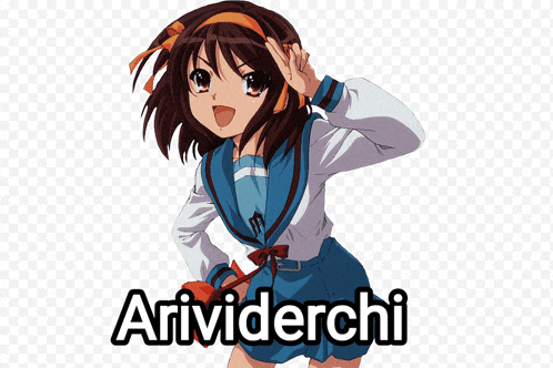 arividerchi is the name of the anime character shown