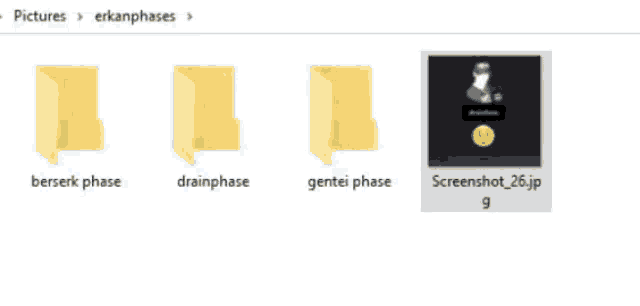 a screenshot of a folder titled drainphase