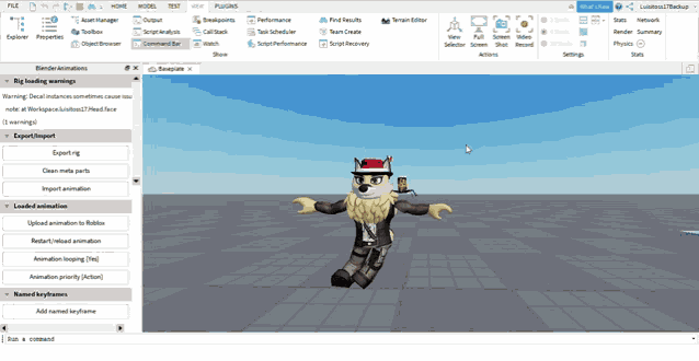 a screenshot of a video game called roblox with a wolf character