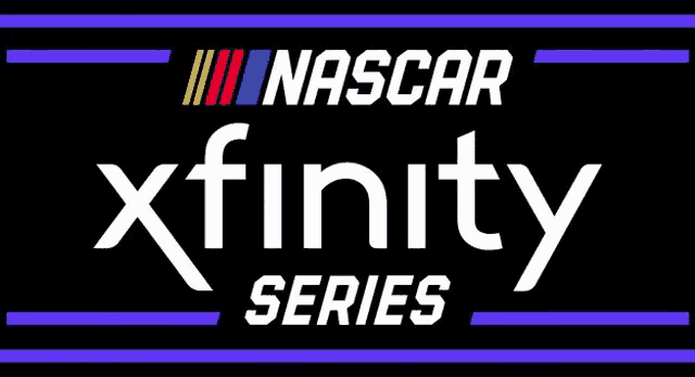 a logo for nascar xfinity series with a black background