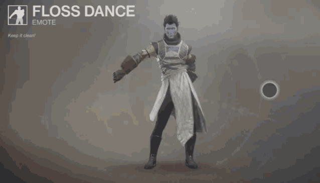 a screenshot of a video game called floss dance emote