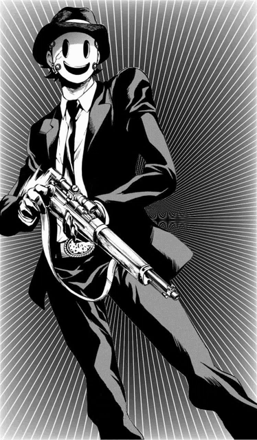 a man in a suit and tie is holding a gun