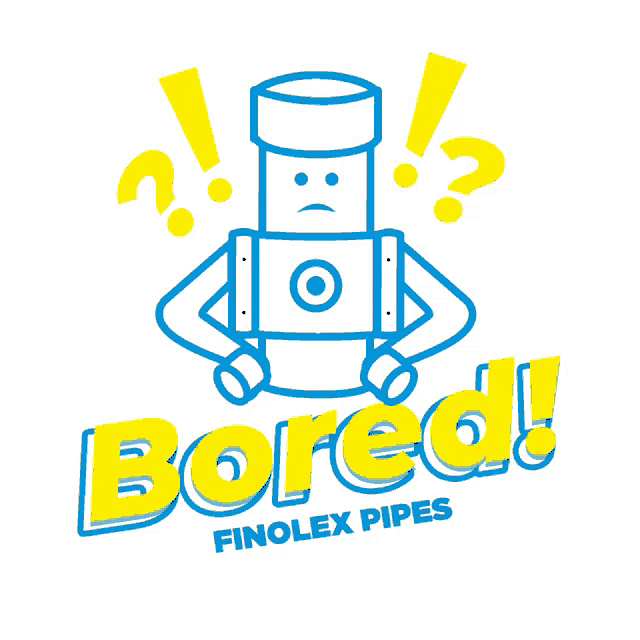 a logo for bored finolex pipes shows a robot