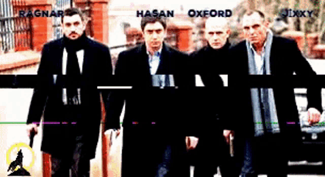 a group of men standing next to each other with the names hasan oxford and jixxy visible