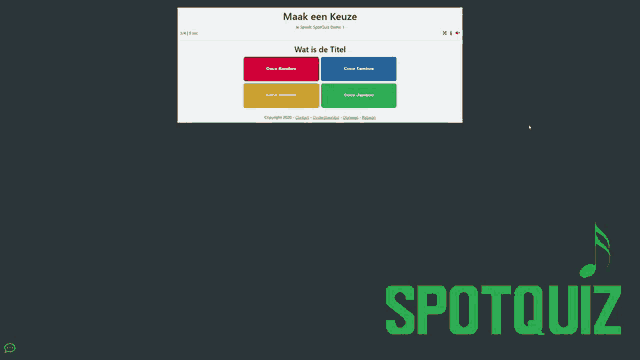 a screenshot of a website that says spotquiz on the bottom