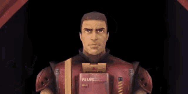 a man is standing in front of a crowd of people